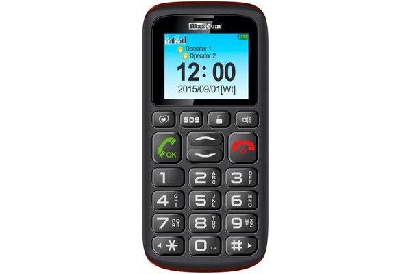Smartfon MaxCom czarny 1.80" poniżej 0.1GB/poniżej 0.5GB