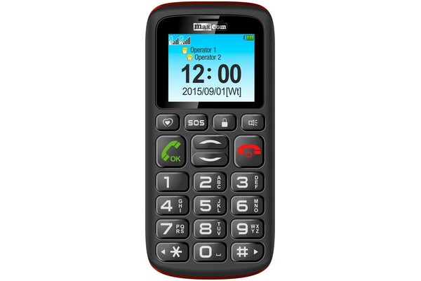 Smartfon MaxCom czarny 1.80" poniżej 0.1GB/poniżej 0.5GB