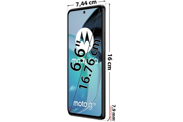 Smartfon Motorola moto g72 czarny 6.60" 8.0GB/128.0GB