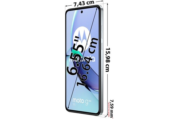Smartfon Motorola moto g84 5G błękitny 6.55" 12.0GB/256.0GB