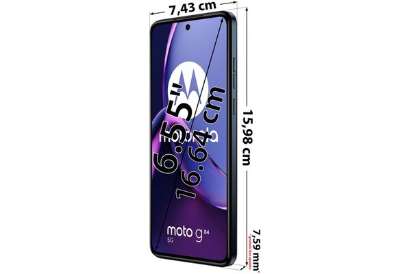 Smartfon Motorola moto g84 5G niebieski 6.55" 8.0GB/256.0GB