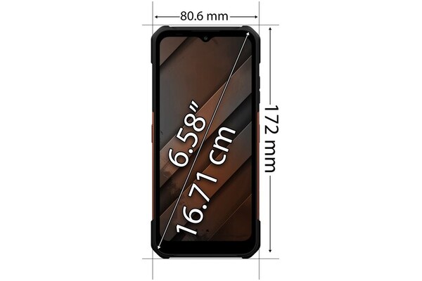 Smartfon myPhone Hammer Construction 5G czarno-pomarańczowy 6.58" 8.0GB/256.0GB