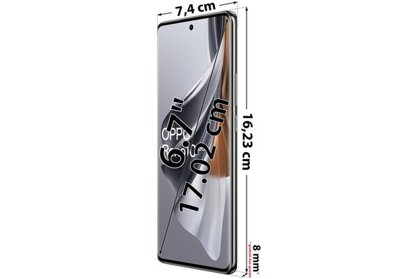 Smartfon OPPO Reno10 5G szary 6.70" 8.0GB/256.0GB