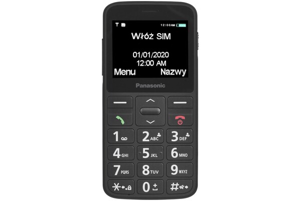 Smartfon Panasonic czarny 2.40" poniżej 0.1GB/poniżej 0.5GB