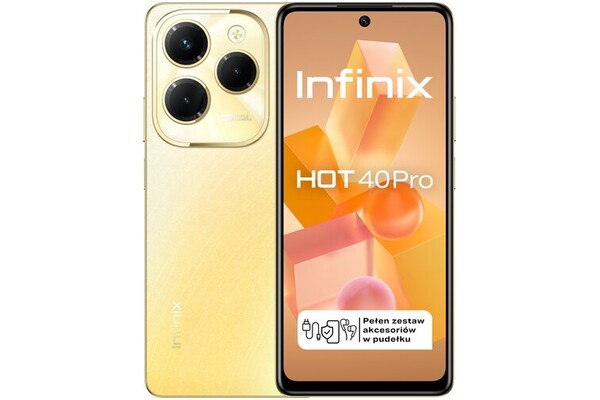 Smartfon Infinix Hot 40 Pro złoty 6.78" 8.0GB/256.0GB