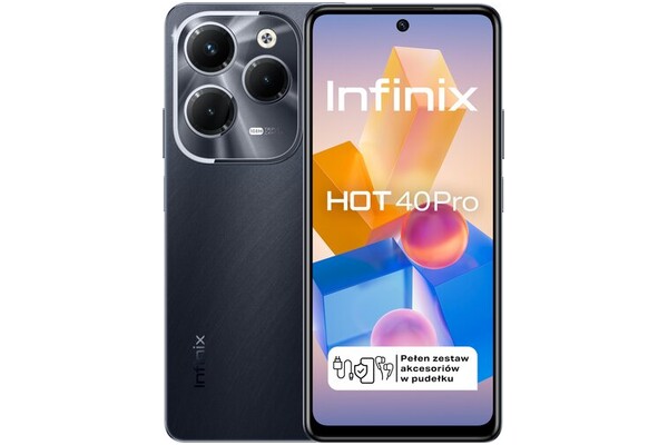 Smartfon Infinix Hot 40 Pro czarny 6.78" 8.0GB/256.0GB