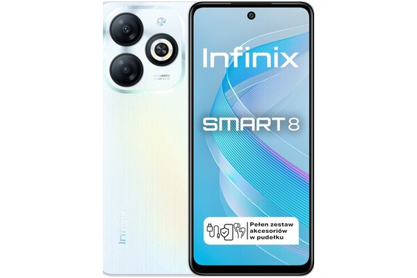 Smartfon Infinix Smart 8 biały 6.60" 3.0GB/64.0GB