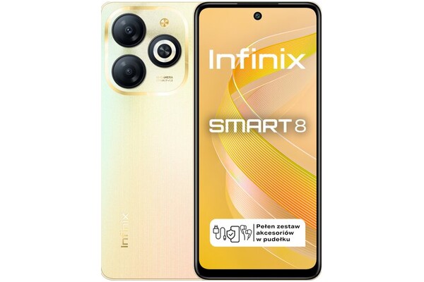 Smartfon Infinix Smart 8 złoty 6.60" 3.0GB/64.0GB