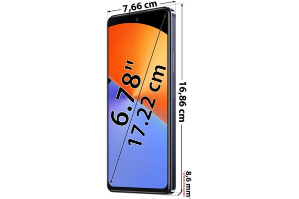 Smartfon Infinix Note 30 czarny 6.78" 8.0GB/128.0GB