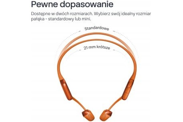 Słuchawki Shokz OpenRun Przewodnictwo kostne Bezprzewodowe pomarańczowy