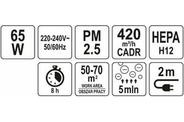 Oczyszczacz powietrza LUND 66932 biały