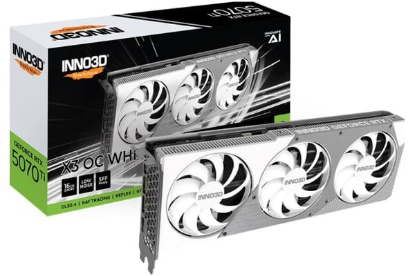 Karta graficzna Inno3D RTX 5070 Ti X3 White OC 16GB GDDR7