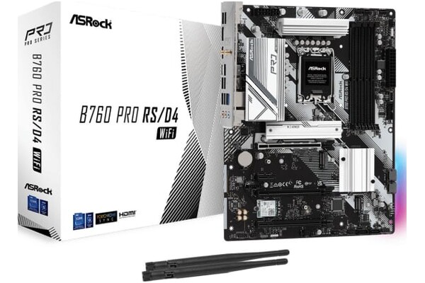 Płyta główna ASrock B760 Pro RS D4 WiFi Socket 1700 Intel B760 ATX