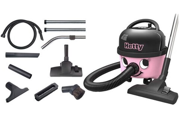 Odkurzacz Numatic HET160 Hetty tradycyjny workowy 620W Czarno-różowy