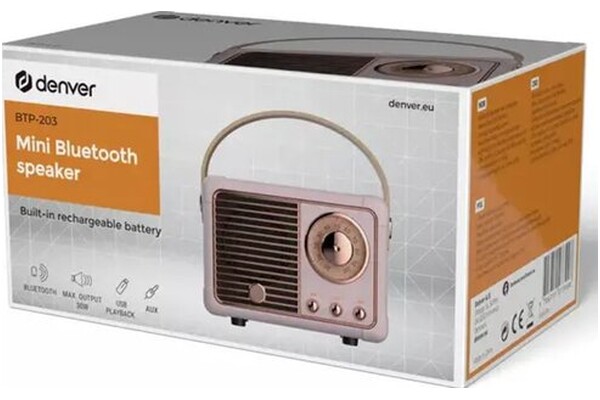 głośnik Bluetooth Denver BTP203 różowy