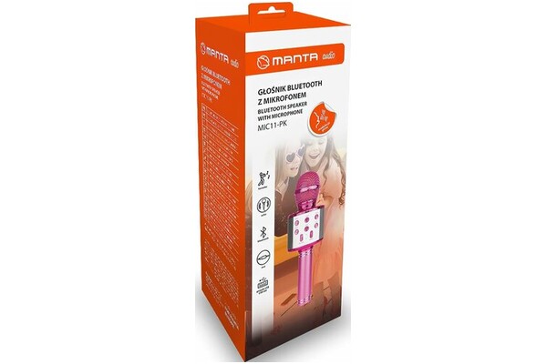 głośnik Bluetooth Manta MIC11 różowy