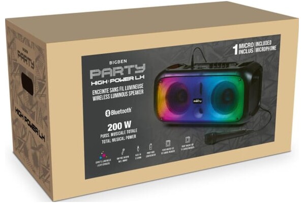 głośnik Bluetooth BigBen Party Cube czarny