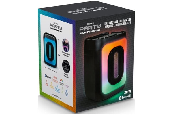 głośnik Bluetooth BigBen Party Cube Bass Boost czarny