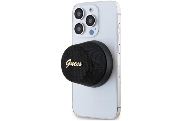 głośnik Bluetooth Guess Magnetic Script Metal czarny