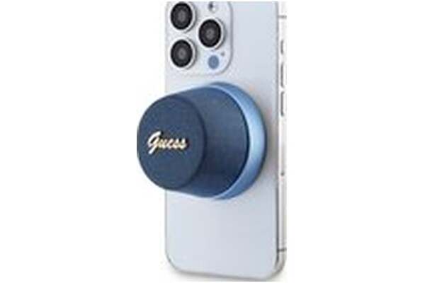 głośnik Bluetooth Guess Magnetic Script Metal niebieski