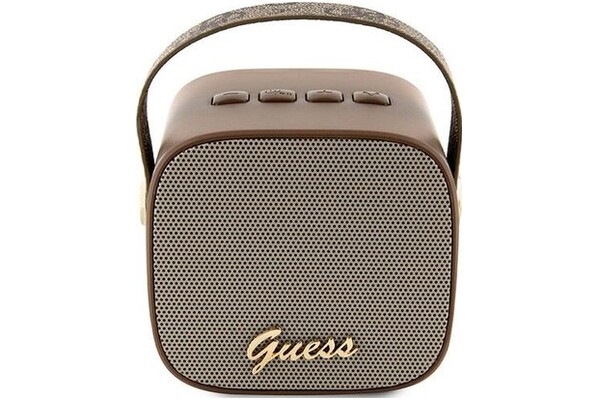 głośnik Bluetooth Guess Speaker Mini 4G Leather Script Logo brązowy