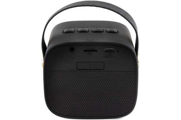 głośnik Bluetooth Guess Speaker Mini 4G Leather Script Logo czarny