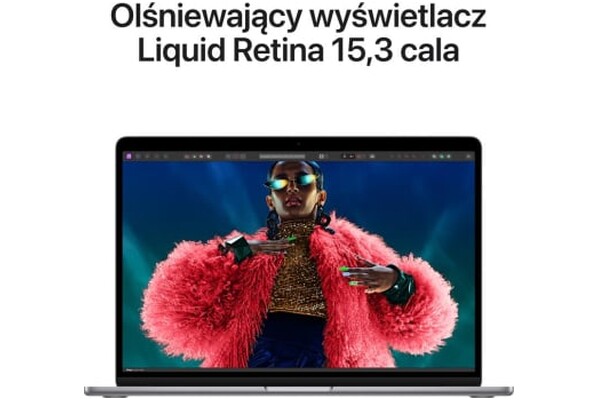 Laptop Apple MacBook Air 15.3" Apple M3 M3 (10 rdz.) 16GB 256GB SSD macOS Sequoia gwiezdna szarość