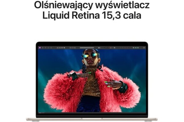 Laptop Apple MacBook Air 15.3" Apple M3 M3 (10 rdz.) 16GB 256GB SSD macOS Sequoia księżycowa poświata