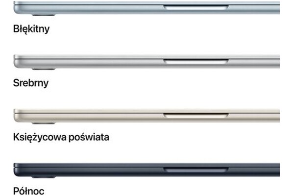 Laptop Apple MacBook Air 13.6" Apple M4 M4 (8 rdz.) 16GB 256GB SSD macOS północ