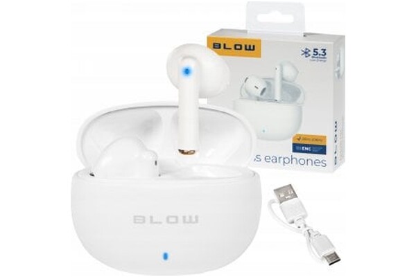 Słuchawki BLOW Earbuds Douszne Bezprzewodowe biały