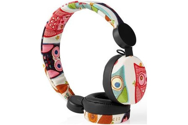 Słuchawki Nedis ROUND CABLE OWL Nauszne Przewodowe czarny