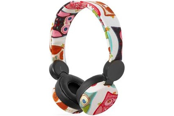 Słuchawki Nedis ROUND CABLE OWL Nauszne Przewodowe czarny