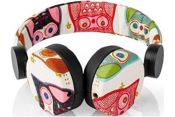 Słuchawki Nedis ROUND CABLE OWL Nauszne Przewodowe czarny