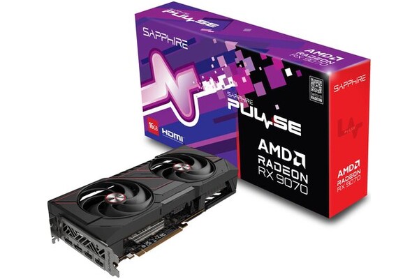 Karta graficzna SAPPHIRE RX 9070 Pulse Gaming 16GB GDDR6
