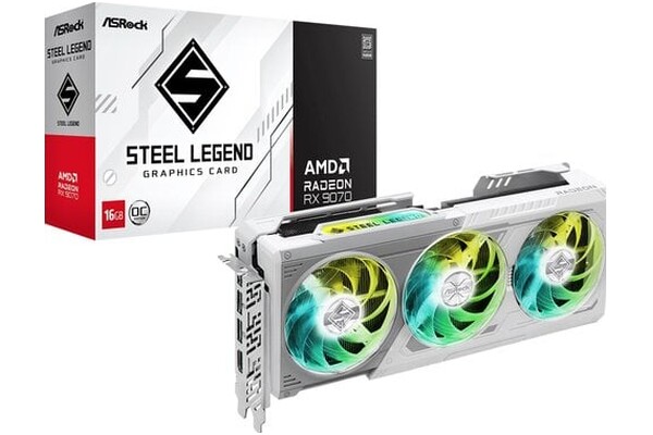 Karta graficzna ASrock RX 9070 Steel Legend OC 16GB GDDR6