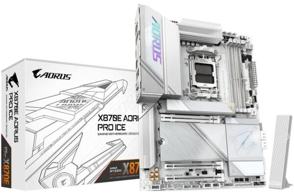Płyta główna GIGABYTE X870E Aorus Pro Ice Socket AM5 X870E DDR5 ATX