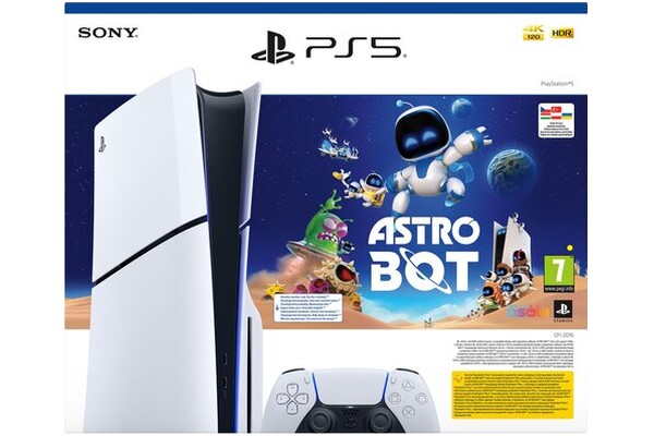 Konsola Sony PlayStation 5 Slim biało-czarny + Astro Bot
