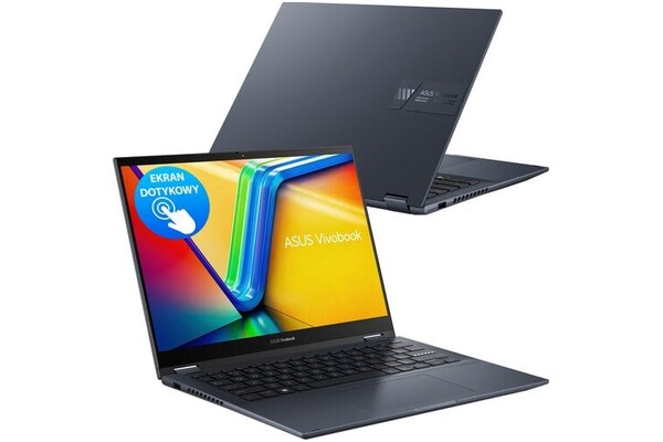 Laptop ASUS Vivobook Flip S14 14.0" AMD Ryzen 5 7430U AMD Radeon 16GB 1024GB SSD Windows 11 Home niebieski