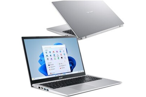 Laptop ACER Aspire 3 15.6" Intel Core i3 1115G4 INTEL Iris Xe 8GB 256GB SSD Windows 11 Home srebrny