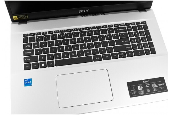 Laptop ACER Aspire 3 17.3" Intel Core i5 1235U INTEL Iris Xe 16GB 512GB SSD Windows 11 Home srebrny