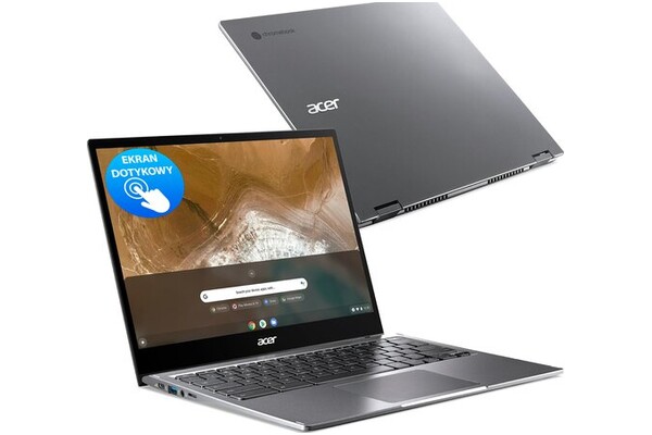 Laptop ACER Chromebook Spin 713 13.5" Intel Pentium 6405U INTEL UHD 4GB 64GB SSD chrome os Stalowo-szary