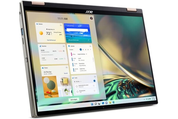 Laptop ACER Spin 5 14.0" Intel Core i5 1240P INTEL Iris Xe 16GB 512GB SSD M.2 Windows 11 Home szary