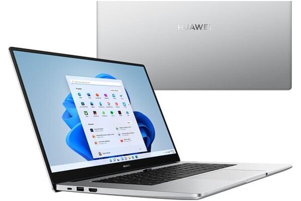 Laptop Huawei MateBook D15 15.6" Intel Core i5 1135G7 INTEL Iris Xe 8GB 512GB SSD Windows 11 Home srebrny