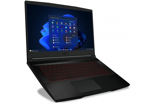 Laptop MSI Thin GF63 15.6 Intel Core i5 12450H NVIDIA GeForce RTX 4050 16GB 512GB HDD Windows 11 Home czarny