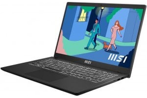 Laptop MSI Modern 15 15.6" Intel Core i5 1235U INTEL Iris Xe 16GB 512GB SSD M.2 Windows 11 Home czarny