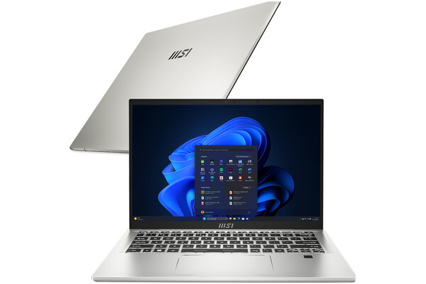 Laptop MSI Prestige 14H 14.0" Intel Core i5 12500H NVIDIA GeForce RTX 2050 16GB 512GB SSD Windows 11 Home srebrny
