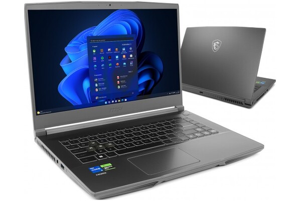 Laptop MSI Thin 15 15.6" Intel Core i5 12450H NVIDIA GeForce RTX 3050 32GB 512GB SSD Windows 11 Home szary