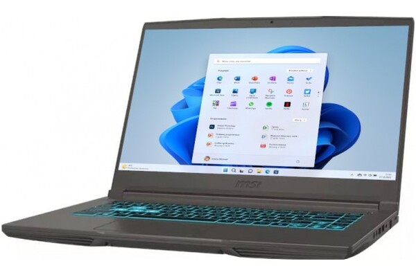 Laptop MSI Thin 15 15.6" Intel Core i7 13620H NVIDIA GeForce RTX 3050 16GB 1024GB SSD Windows 11 Home szary