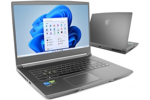 Laptop MSI Thin 15 15.6" Intel Core i5 12450H NVIDIA GeForce RTX 2050 32GB 512GB SSD Windows 11 Home szary