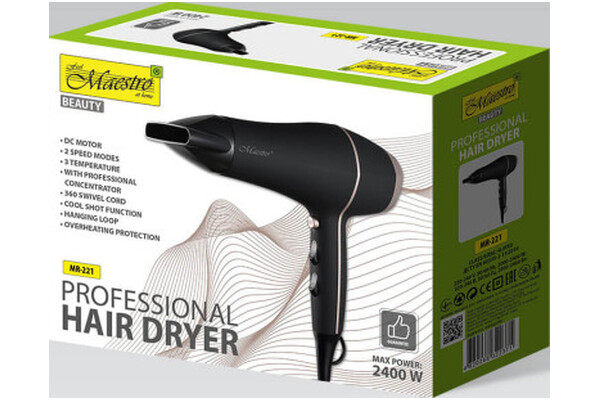 Suszarka Maestro MR221 2400W kolor czarny